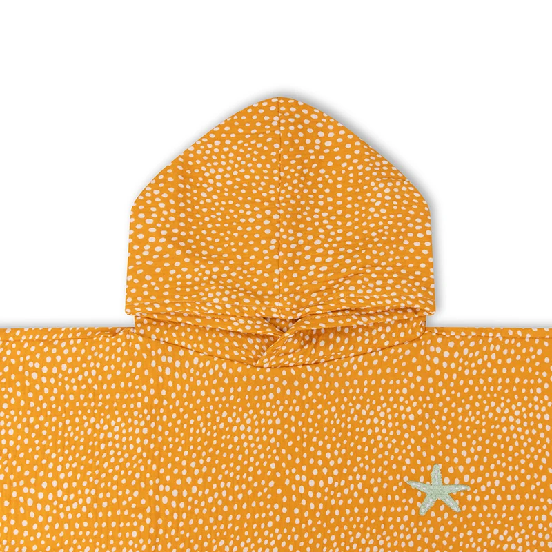 Beach Poncho - Orange - Dots - 52 x 52 cm