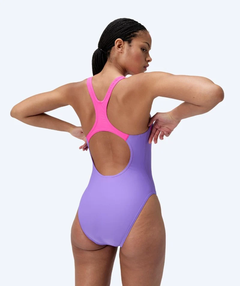 Speedo Badeanzug für Damen - Medley Logo - Lila/Rosa