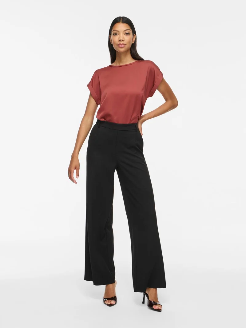 VIELLETTE S/S SATIN TOP