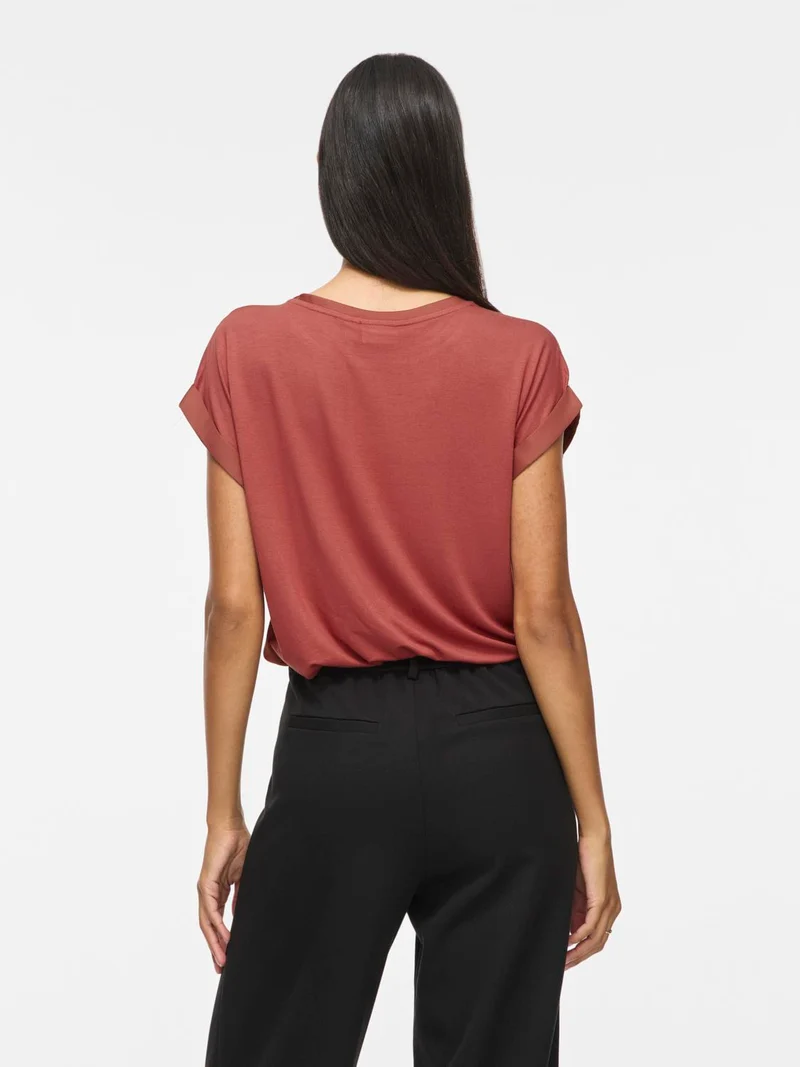 VIELLETTE S/S SATIN TOP