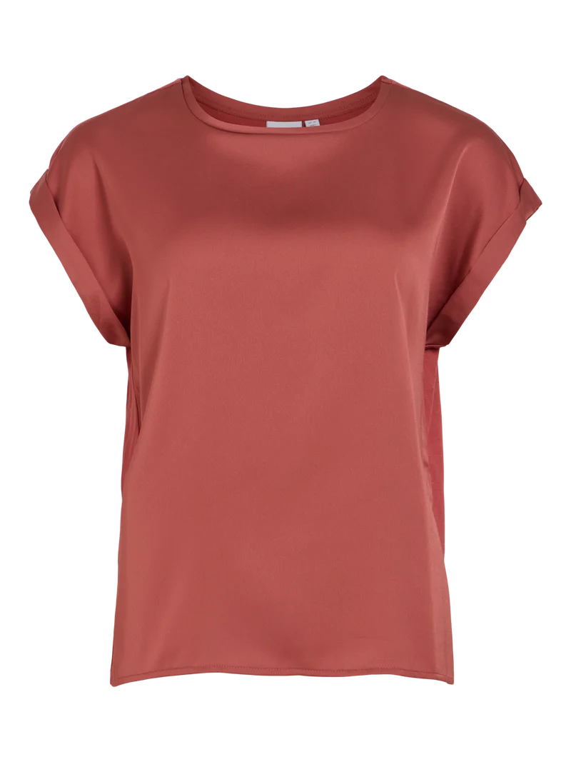 VIELLETTE S/S SATIN TOP
