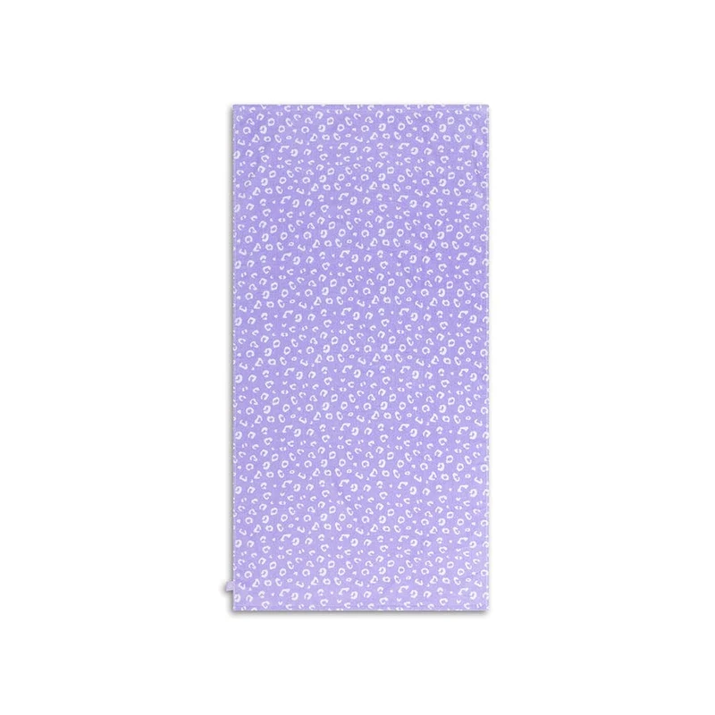Beach Towel Cotton - Lila - Leopard - 135 x 65 cm
