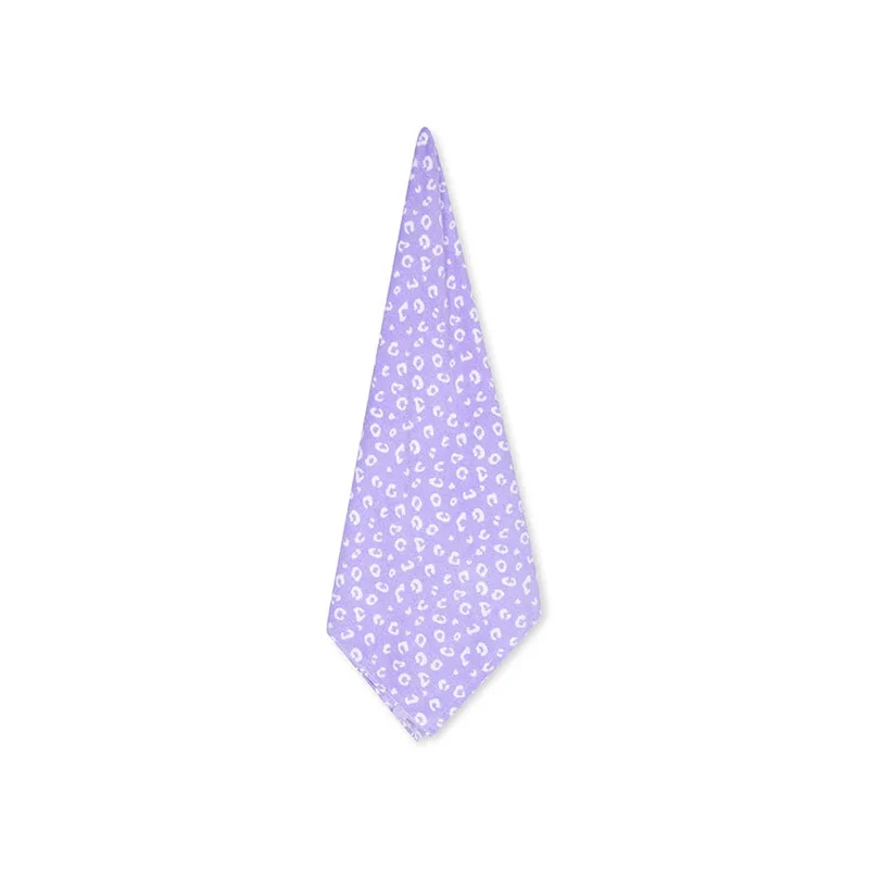 Beach Towel Cotton - Lila - Leopard - 135 x 65 cm
