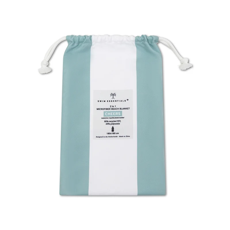 Beach Towel Microfiber - Green - Cheers - 180 x 180 cm