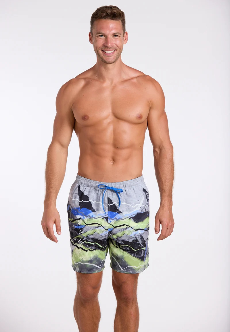 Mountain Print Shorts