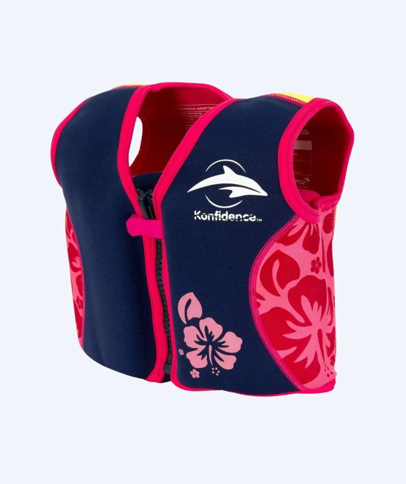 Konfidence Schwimmweste für Kinder (2-12) - Original - Dunkelblau/Rosa