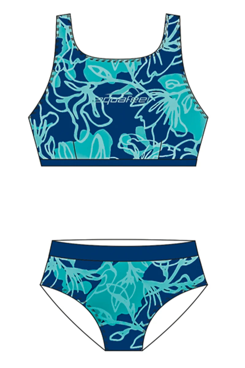 Aquafeel Damen Sport-Bikini Double Flowers