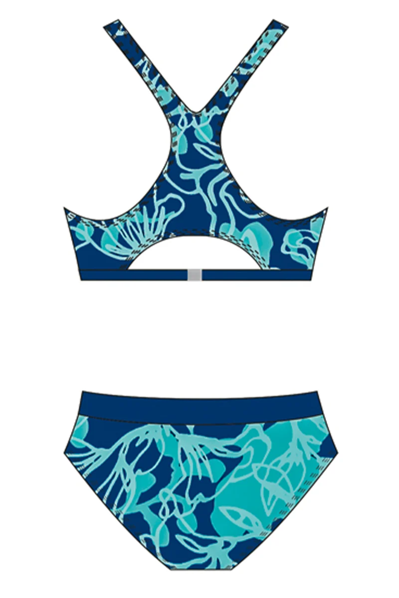 Aquafeel Damen Sport-Bikini Double Flowers