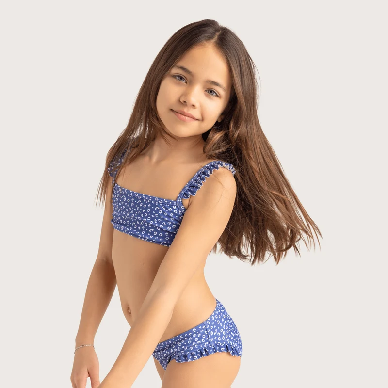 Bikini - Blue - Leopard