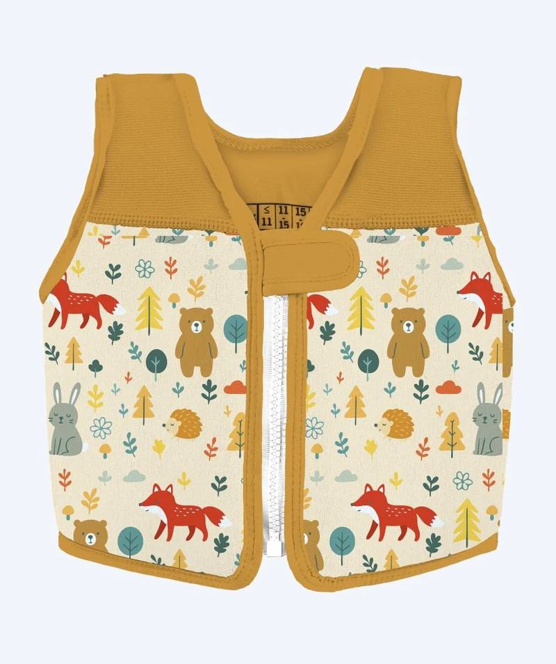 Konfidence Schwimmweste für Kinder (1-6) - e-Flex - Braun/Gelb