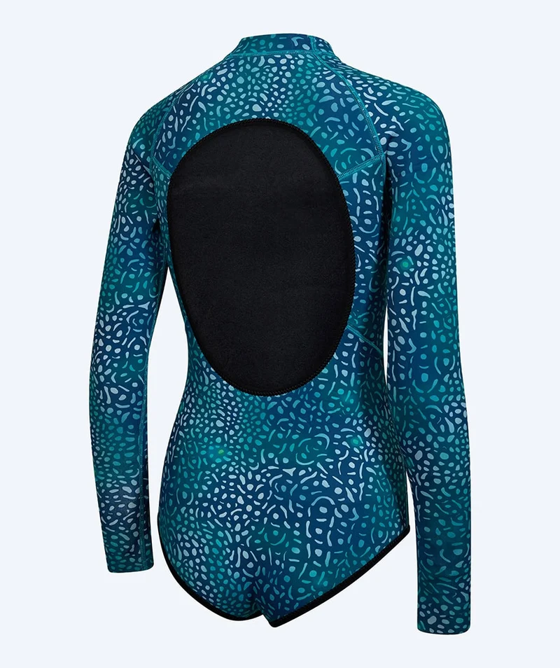 Watery Neopren Springsuit für Damen - Lady Open Back - Grün/Blau