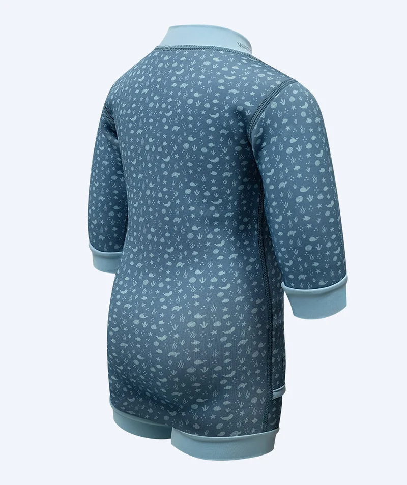 Watery Neoprenanzug für Babys - Tropical Wrap'n Nappy - Hellblau