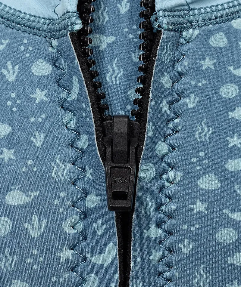 Watery Neoprenanzug für Babys - Tropical Wrap'n Nappy - Hellblau