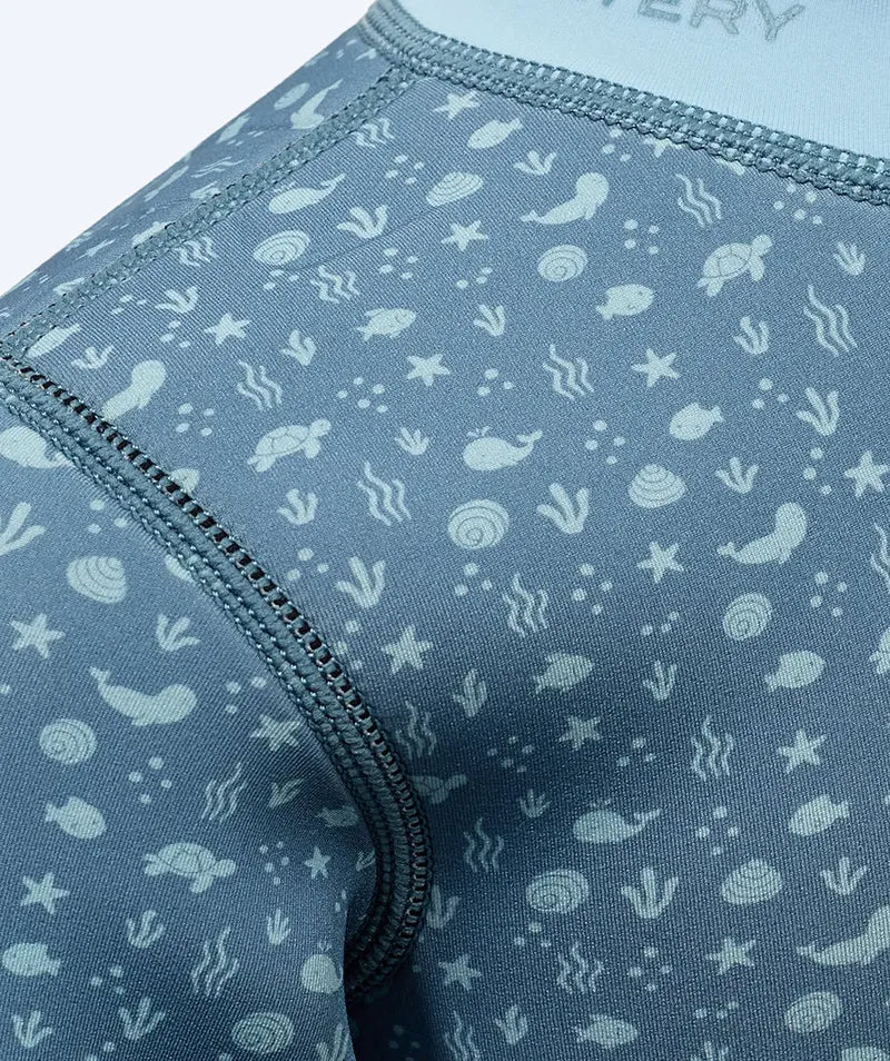 Watery Neoprenanzug für Babys - Tropical Wrap'n Nappy - Hellblau