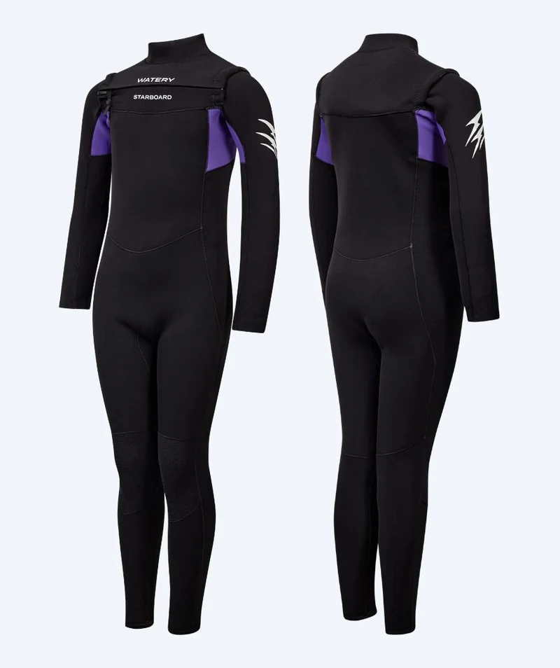Watery Neoprenanzug für Kinder - Starboard (3-2mm) - Schwarz/Lila