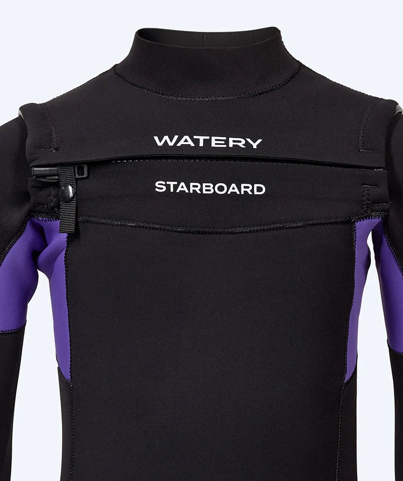 Watery Neoprenanzug für Kinder - Starboard (3-2mm) - Schwarz/Lila