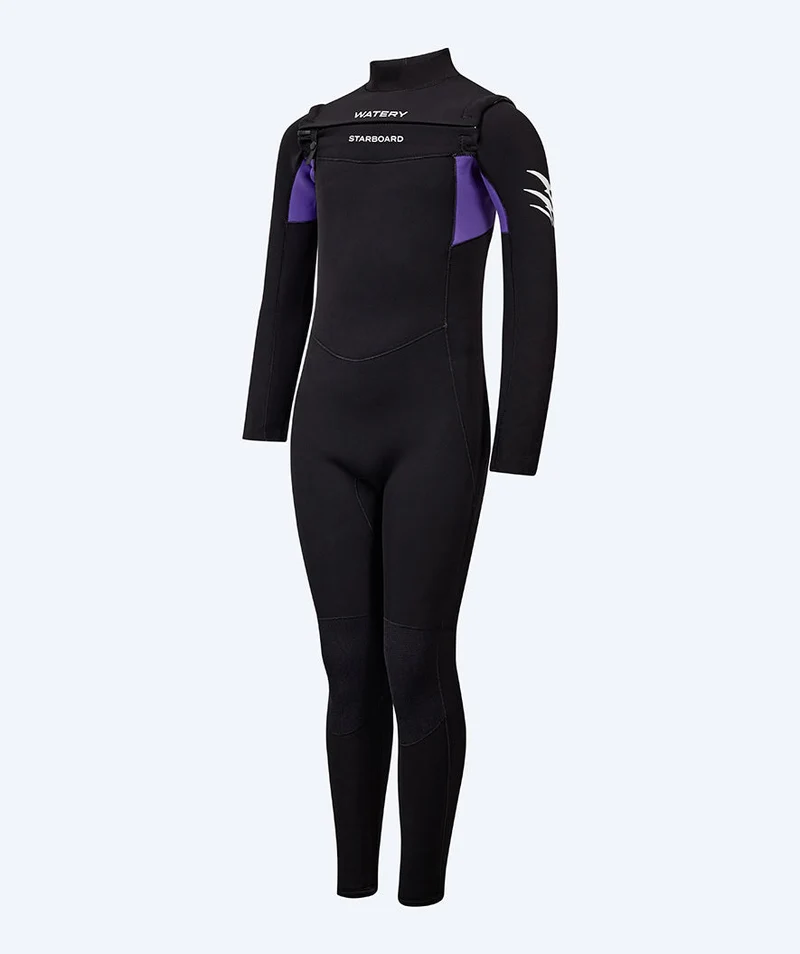 Watery Neoprenanzug für Kinder - Starboard (3-2mm) - Schwarz/Lila