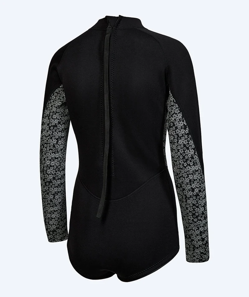 Watery Neopren Springsuit für Damen - Crosswind - Schwarz/Weiß