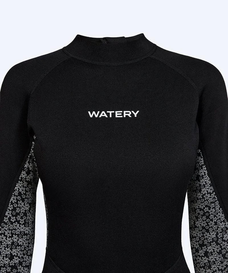 Watery Neopren Springsuit für Damen - Crosswind - Schwarz/Weiß