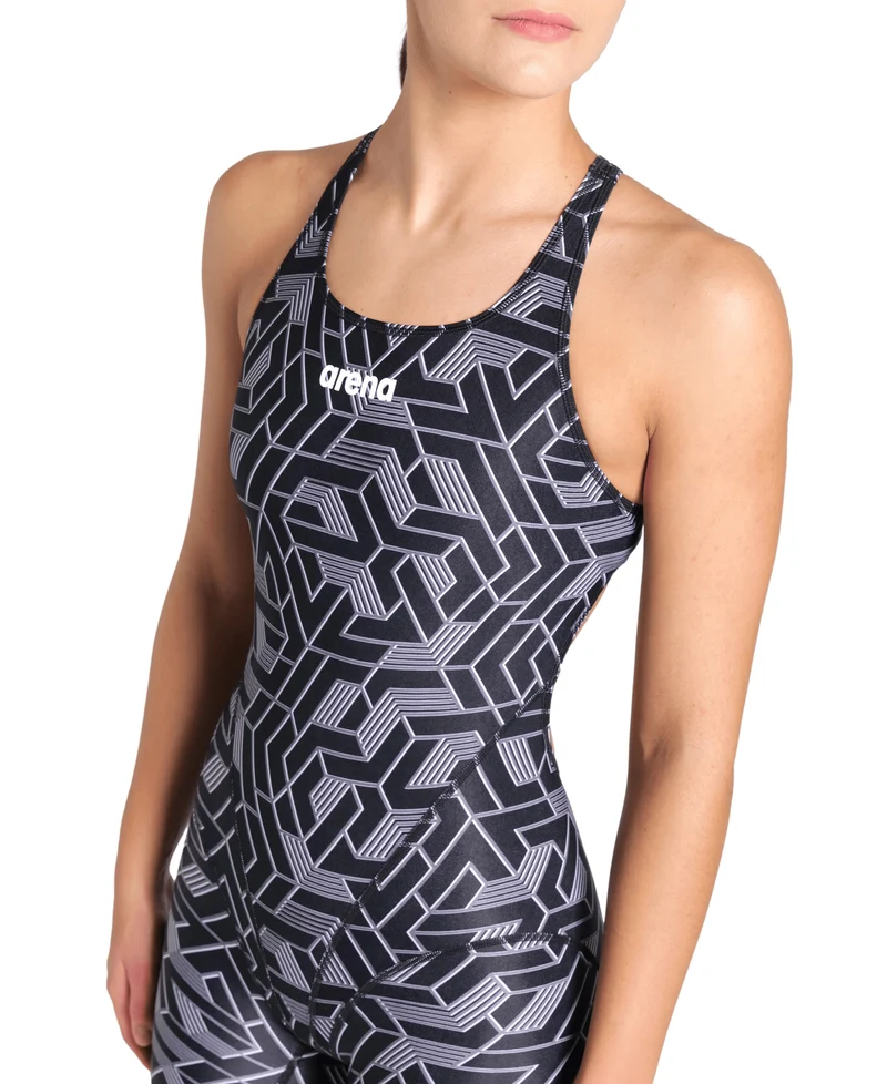 Arena Damen Sport Badeanzug Full Body Printed black-multi