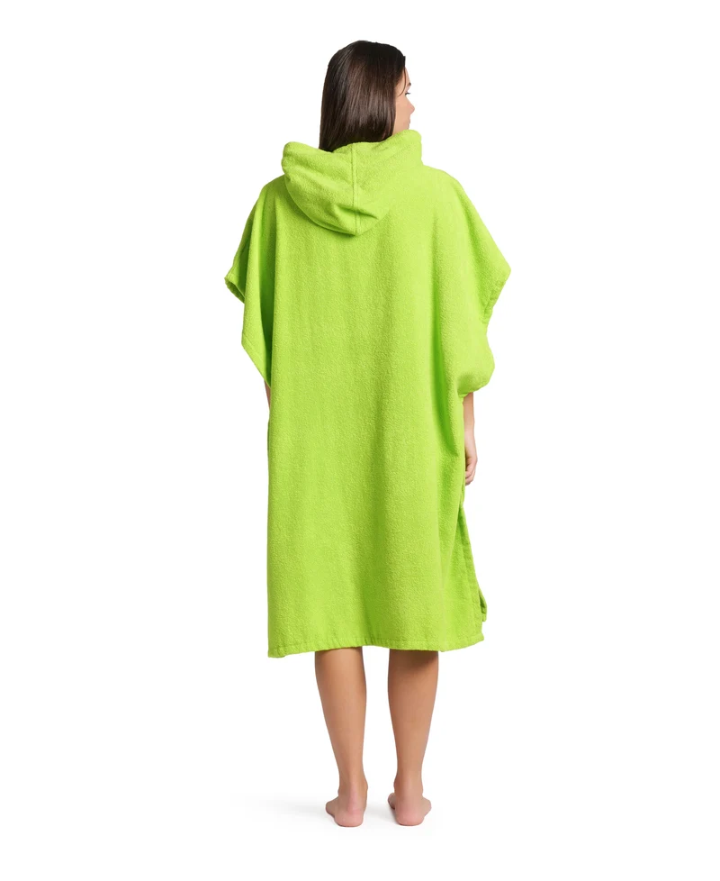 Arena Cotton Unisex Poncho Artic Lime-White
