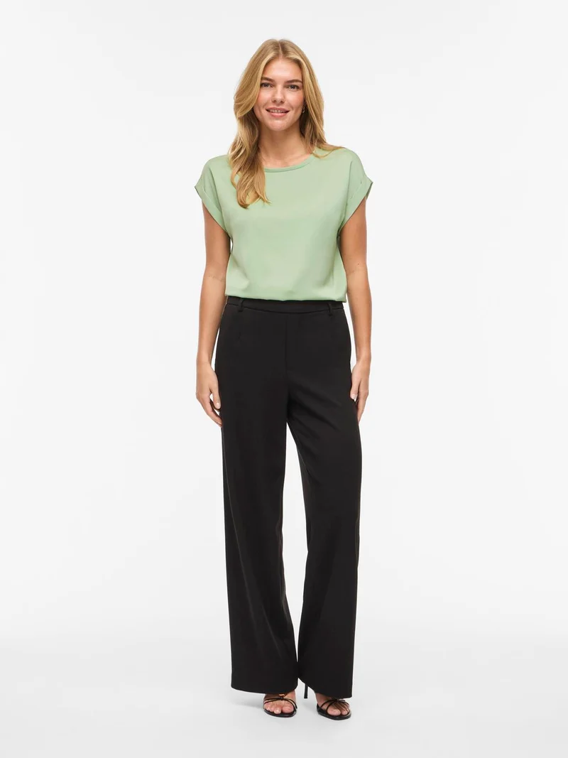 VIELLETTE S/S SATIN TOP
