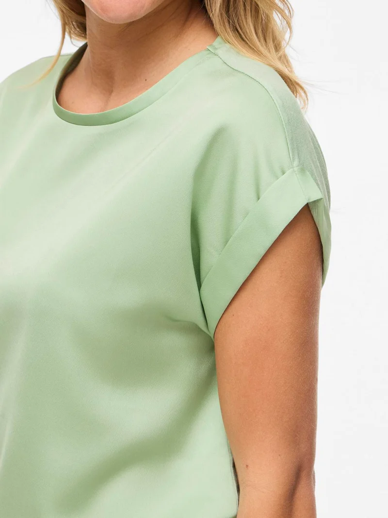 VIELLETTE S/S SATIN TOP