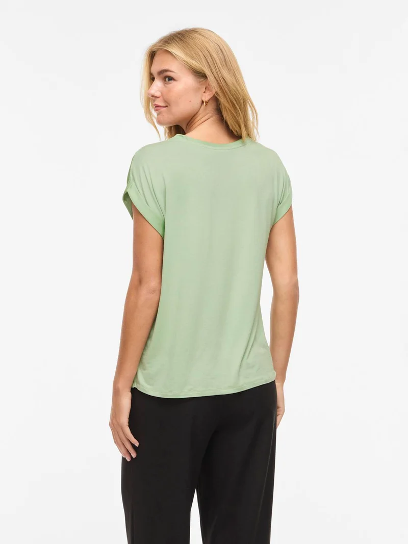 VIELLETTE S/S SATIN TOP