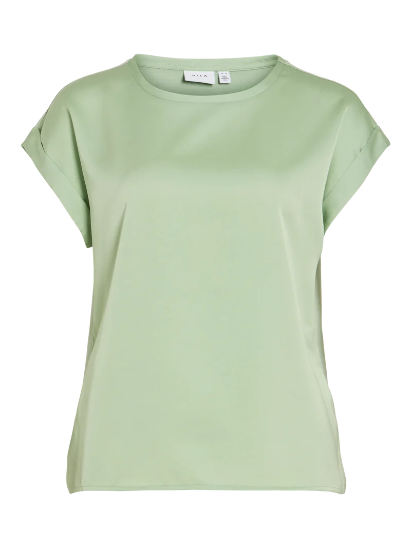 VIELLETTE S/S SATIN TOP