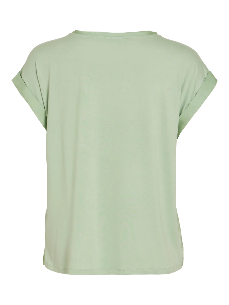 VIELLETTE S/S SATIN TOP
