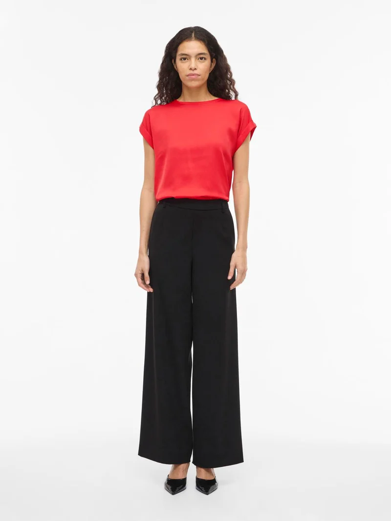 VIELLETTE S/S SATIN TOP