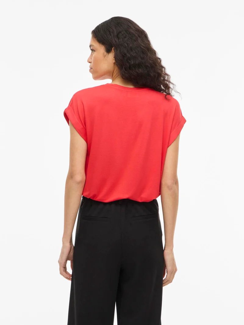VIELLETTE S/S SATIN TOP