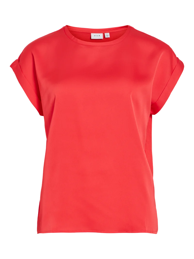 VIELLETTE S/S SATIN TOP