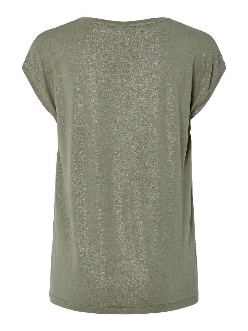 PCALICE SS GLITTER TEE