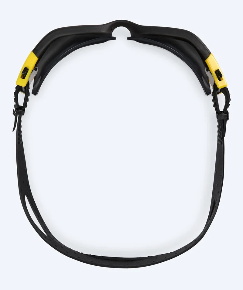 Watery Schwimmbrille für Freizeitschwimmer - Raven Mirror - Schwarz/Gelb