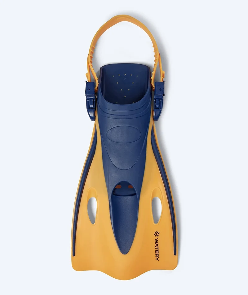 Watery Schnorchelset für Kinder (4-10) - Launch/Alton - Dunkelblau/Orange