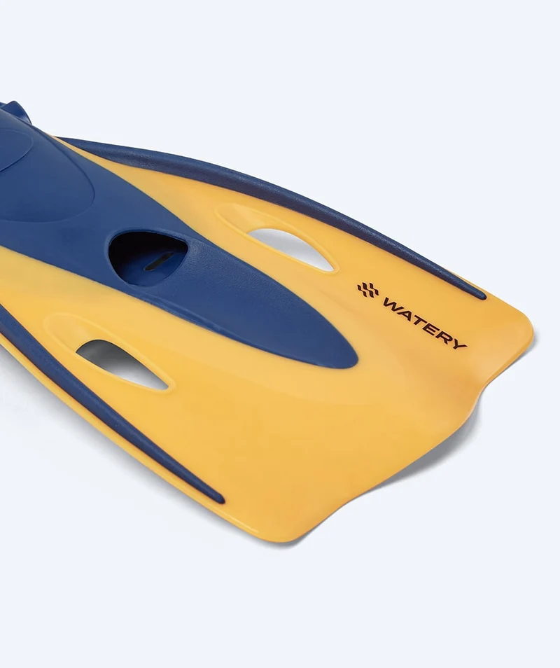 Watery Schnorchelset für Kinder (4-10) - Launch/Alton - Dunkelblau/Orange