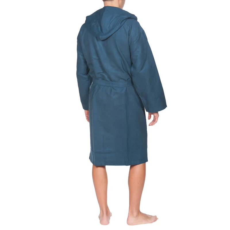 Arena Mikrofaser Bademantel Zeal navy-weiß