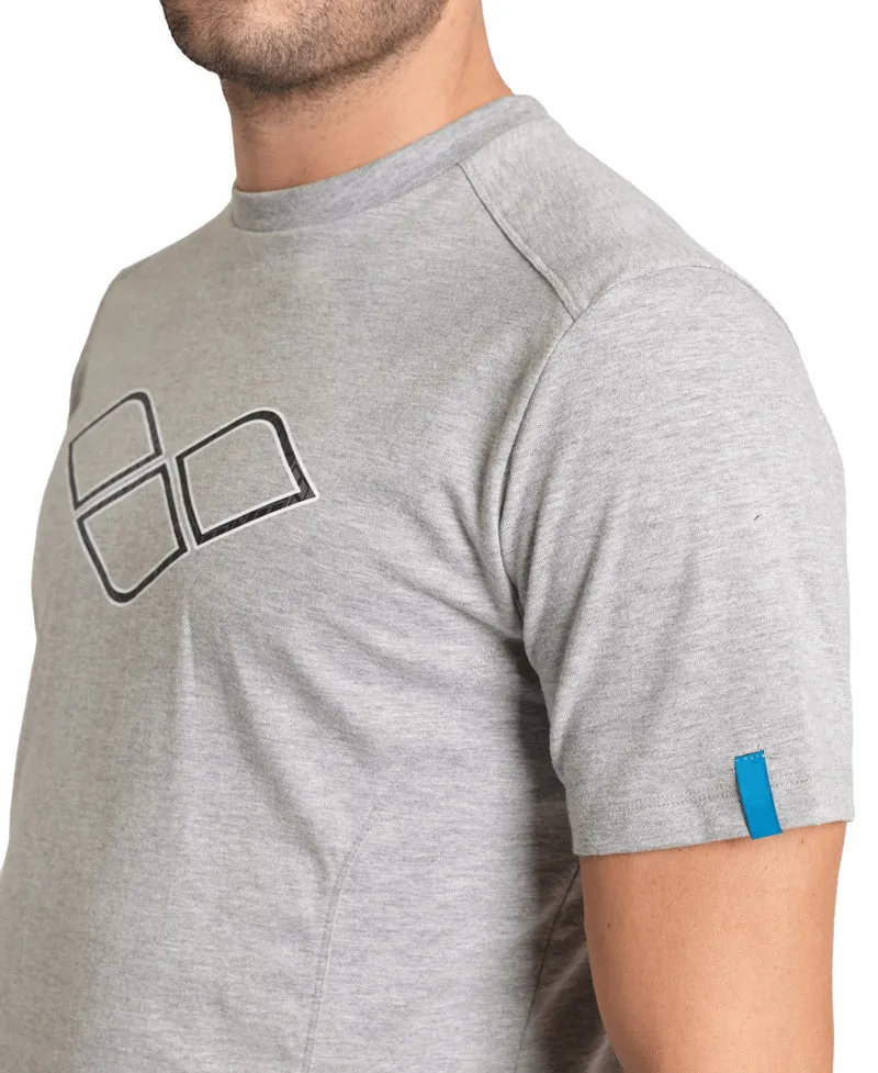 Arena Unisex T-Shirt Logo Cotton Medium Grey Heather