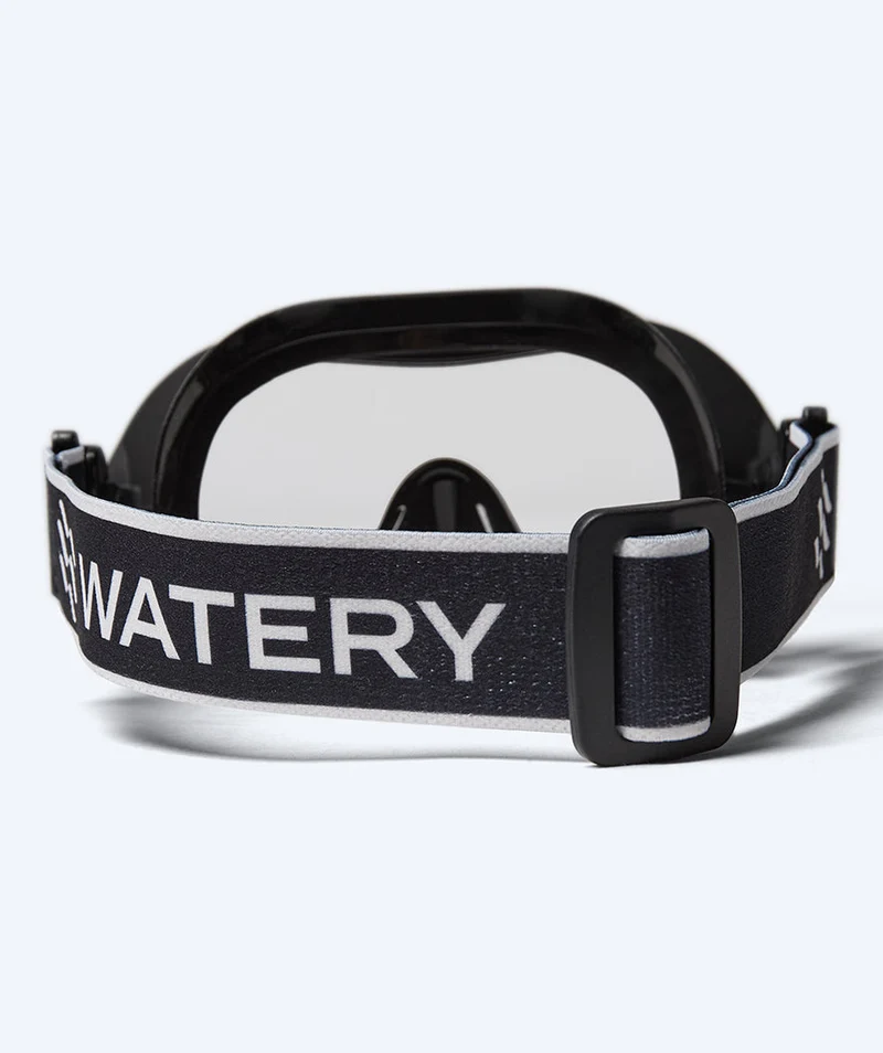 Watery Schnorchelset für Kinder (4-10) - Launch/Alton - Schwarz/Weiß