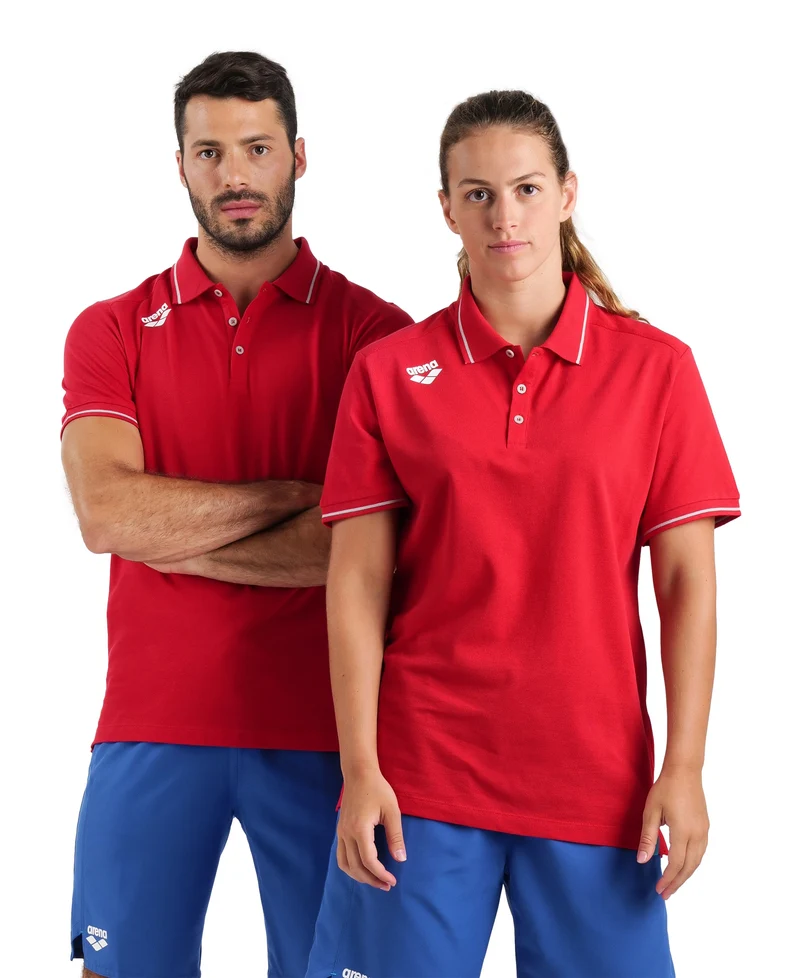 Arena Herren / Unisex Team Poloshirt Solid Cotton