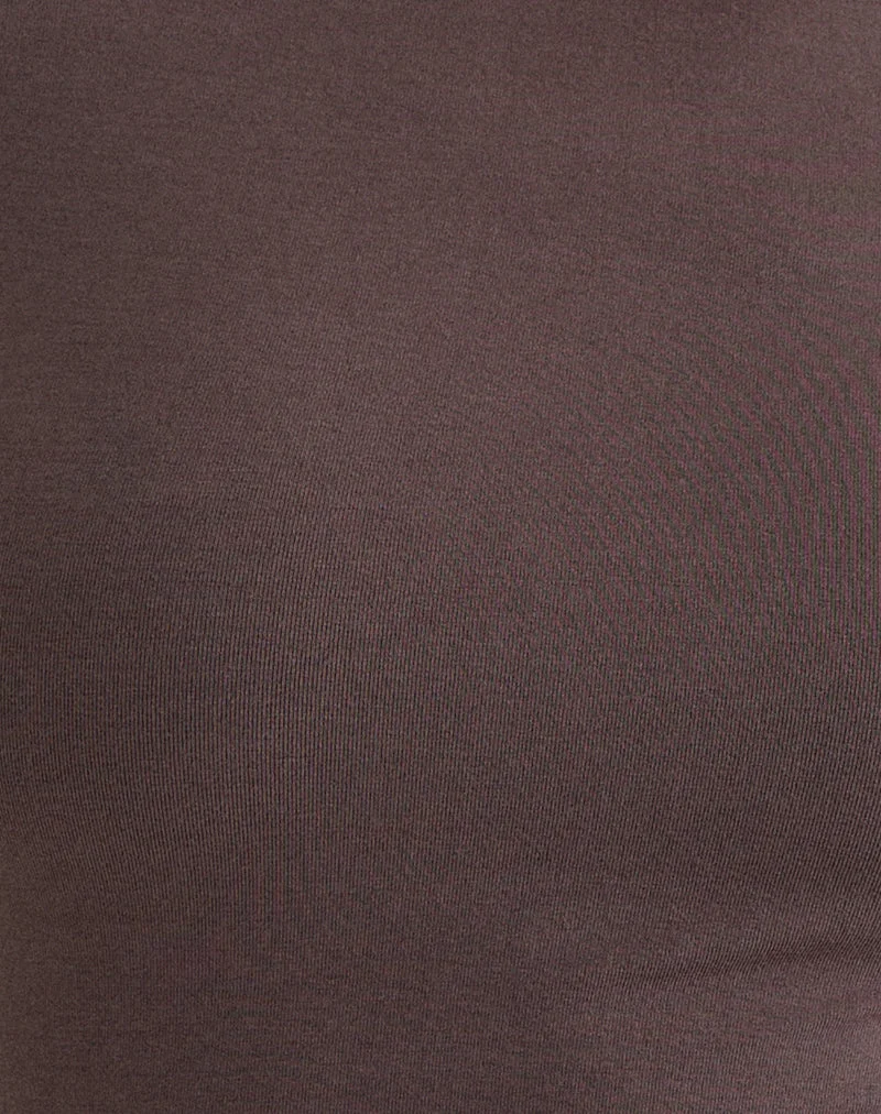 Anco-Top mit V-Ausschnitt und Viertelärmeln in der Farbe „Peppercorn“