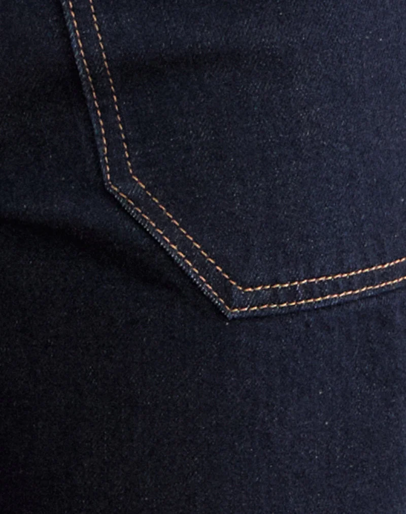 Cargo-Jeans mit niedriger Leibhöhe und lockerer Passform in Indigo