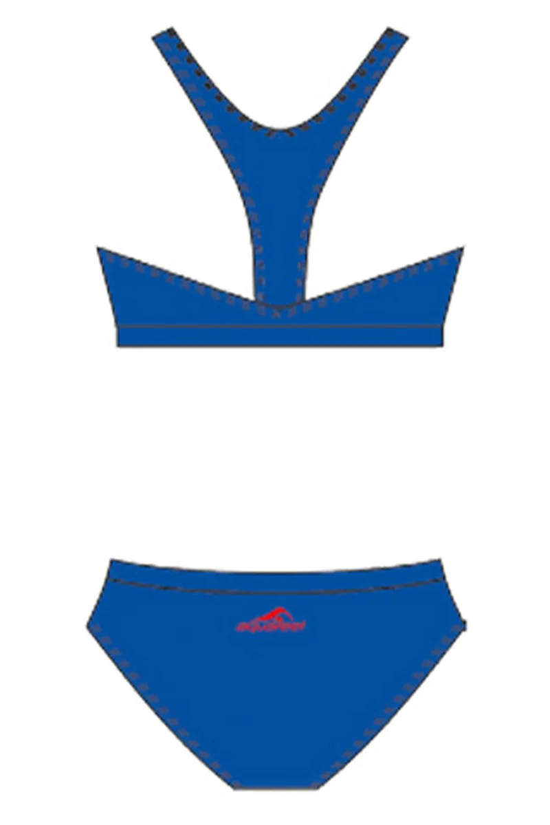 Aquafeel Damen Sport-Bikini Racerback Blau - Rot