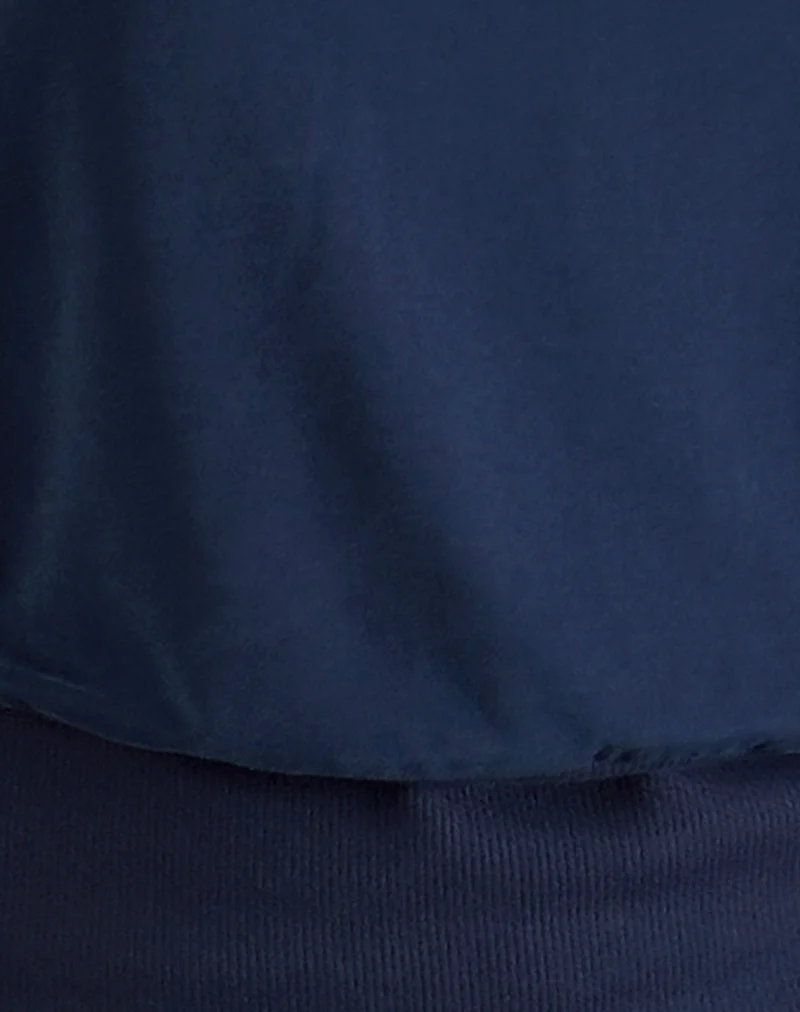 Leocadia Langes Bandeau-Top In Cupro Marine