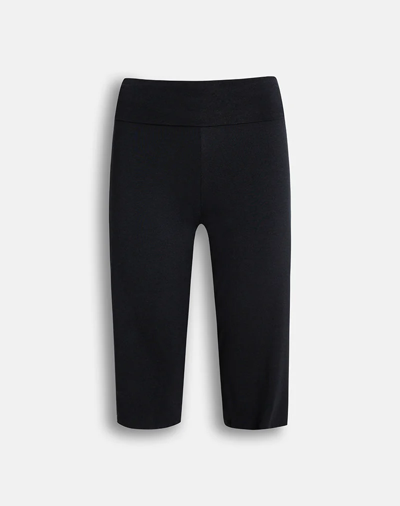 Wanti Capri-Hose aus Rayon-Jersey, schwarz
