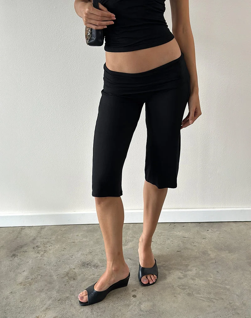 Wanti Capri-Hose aus Rayon-Jersey, schwarz