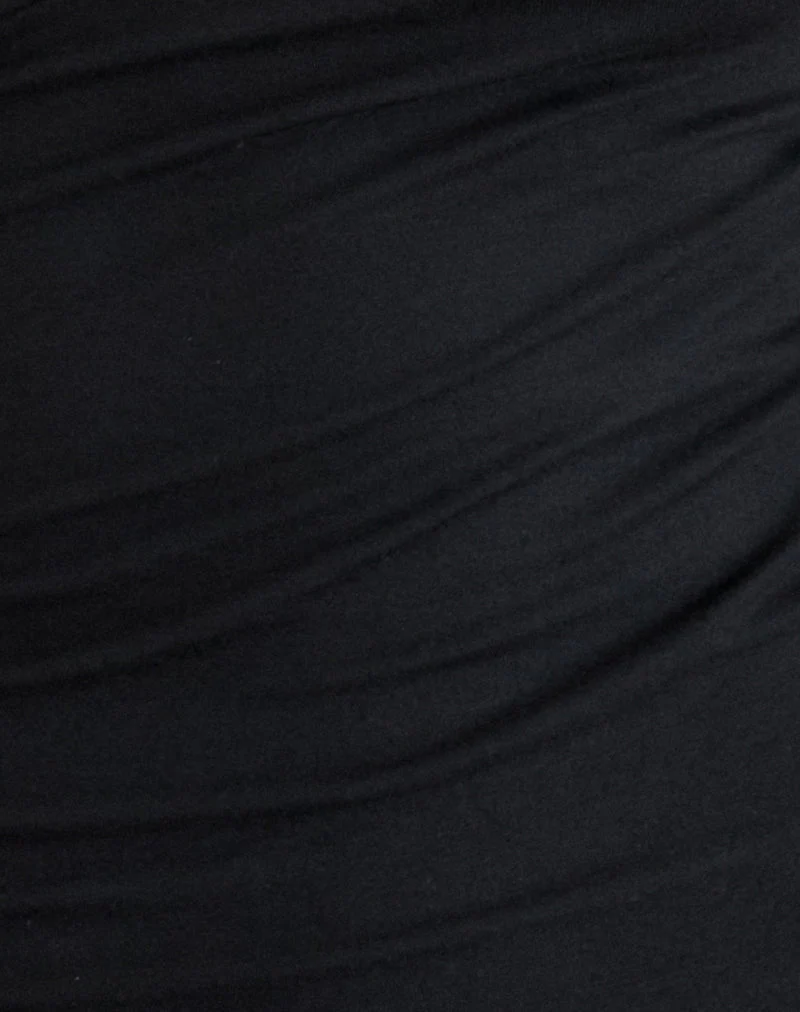 Wilkes Wickeloberteil aus Jersey, schwarz