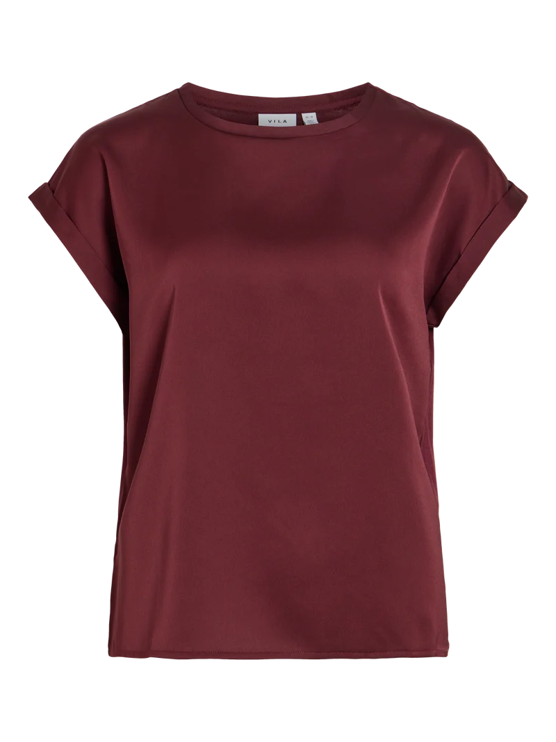 VIELLETTE S/S SATIN TOP