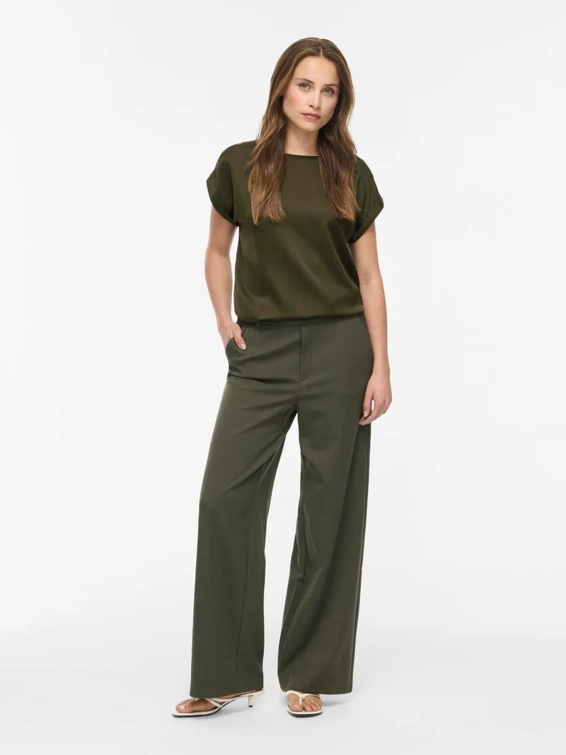 VIELLETTE S/S SATIN TOP